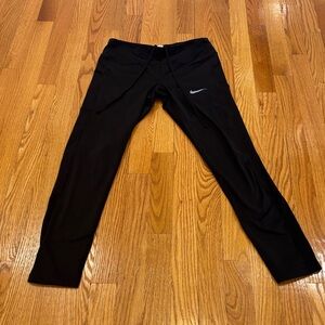 Nike Black Performance Leggings with Reflective Swoosh